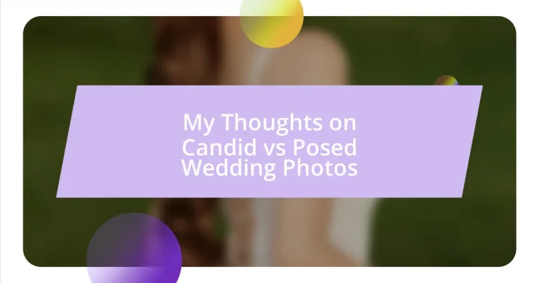 My Thoughts on Candid vs Posed Wedding Photos